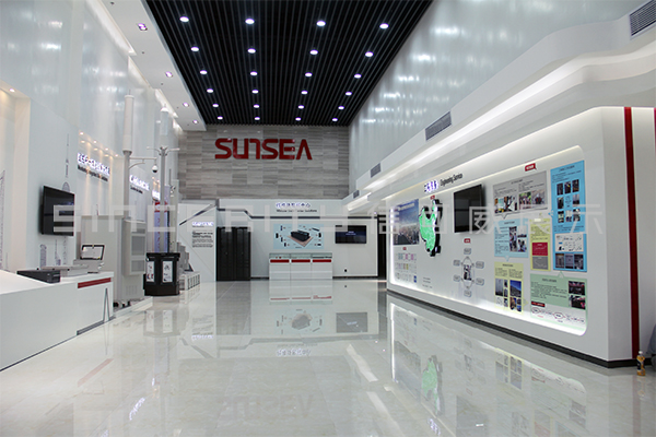 日海通訊展廳設(shè)計(jì)現(xiàn)場(chǎng)圖